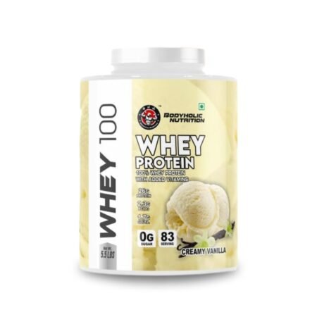 Bodyholic Nutrition 100% Whey Protein 2.5 kg with Added Vitamins (Creamy Vanilla)